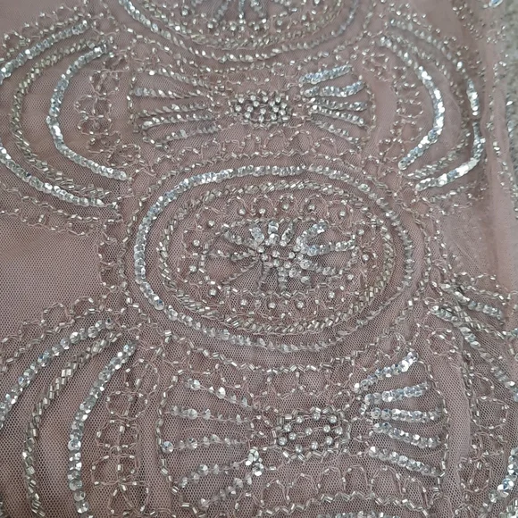 NWOT! AIDEN MATTOX BLUSH BEADED DESIGNER DRESS  GOWN SIZE 8 - Picture 9 of 15